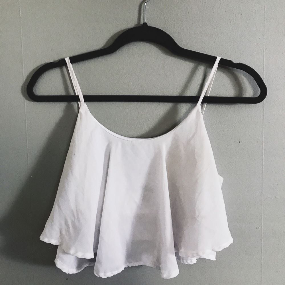 UK2LA sheer float crop top